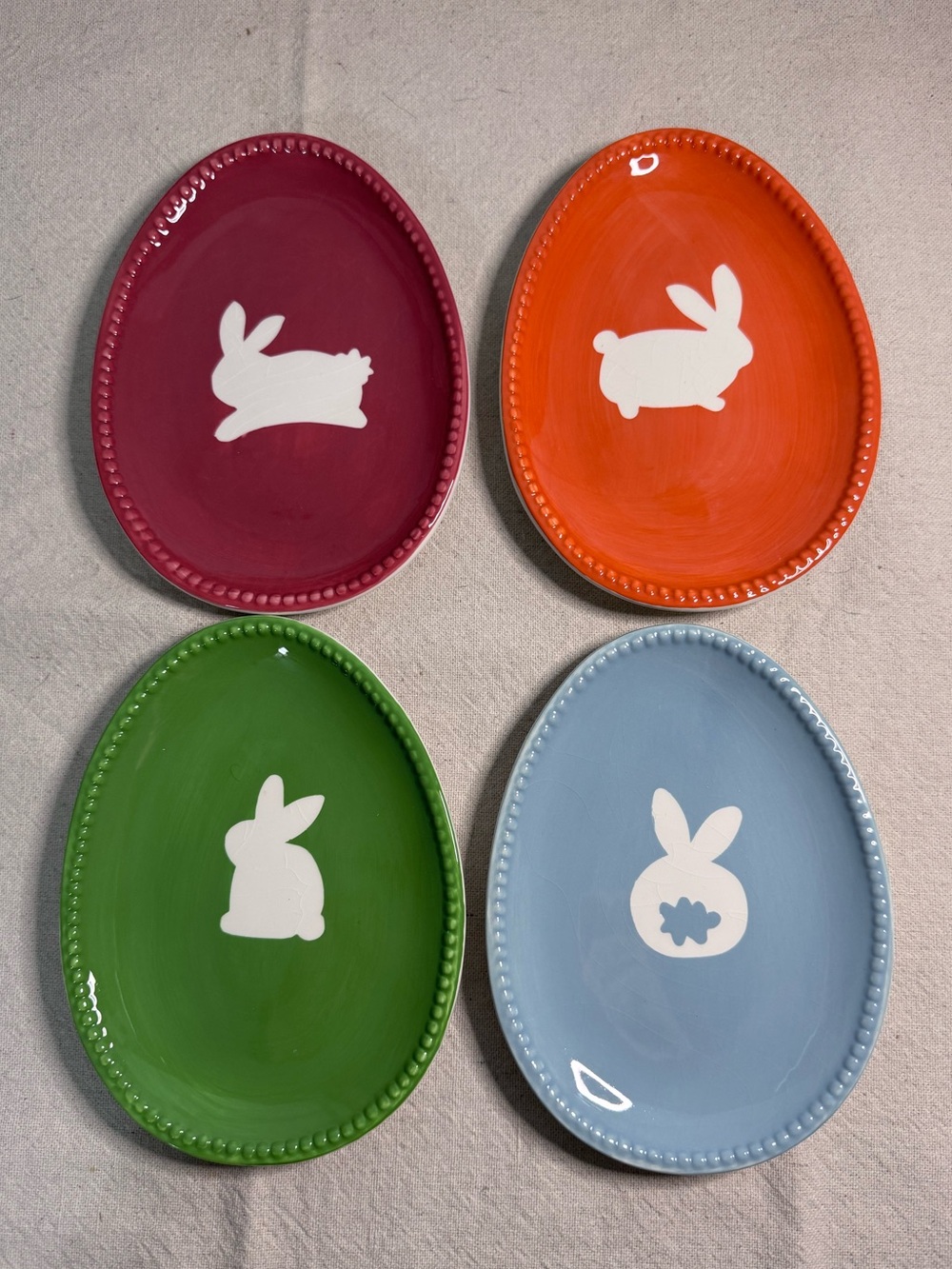 Set of 4 “Easter Party” Plates by Tag Ltd.